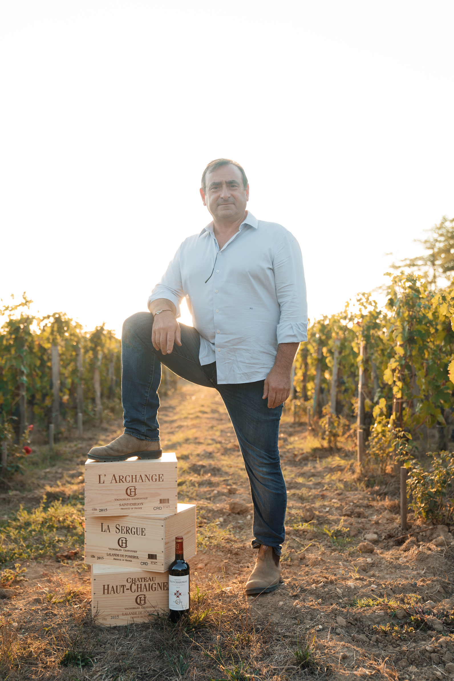 Pascal Chatonnet dans son vignoble