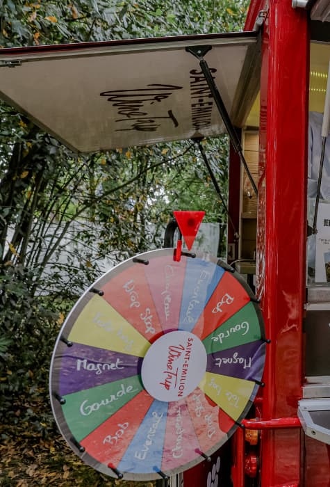 la roue gagnante du jeu concours 10 ans du wine trip